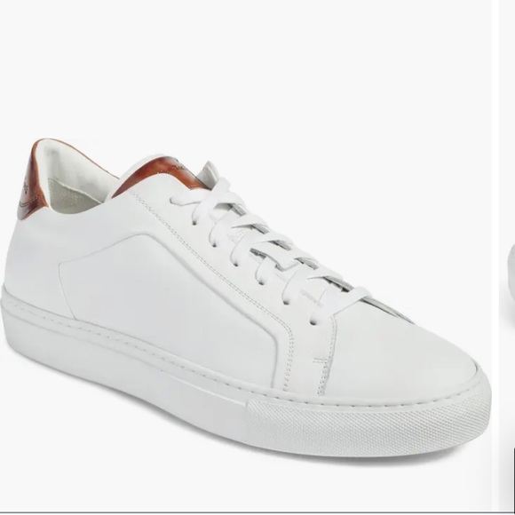 To boot New York Carlin Sneaker white Tan /Leather size 12 gently worn - Picture 4 of 16